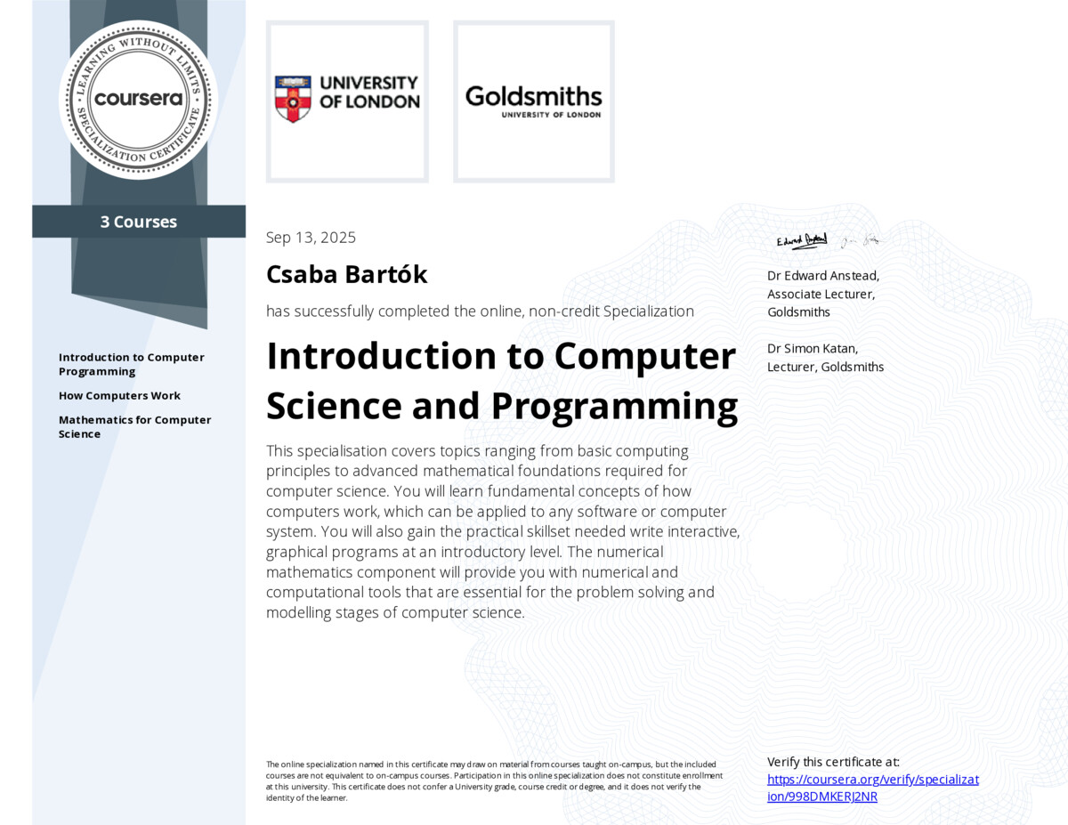 Introduction to Computer Science and Programming