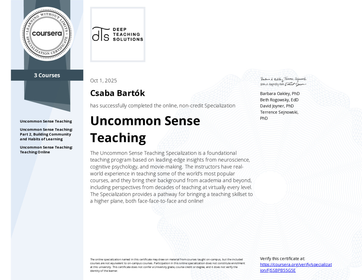 Uncommon Sense Teaching