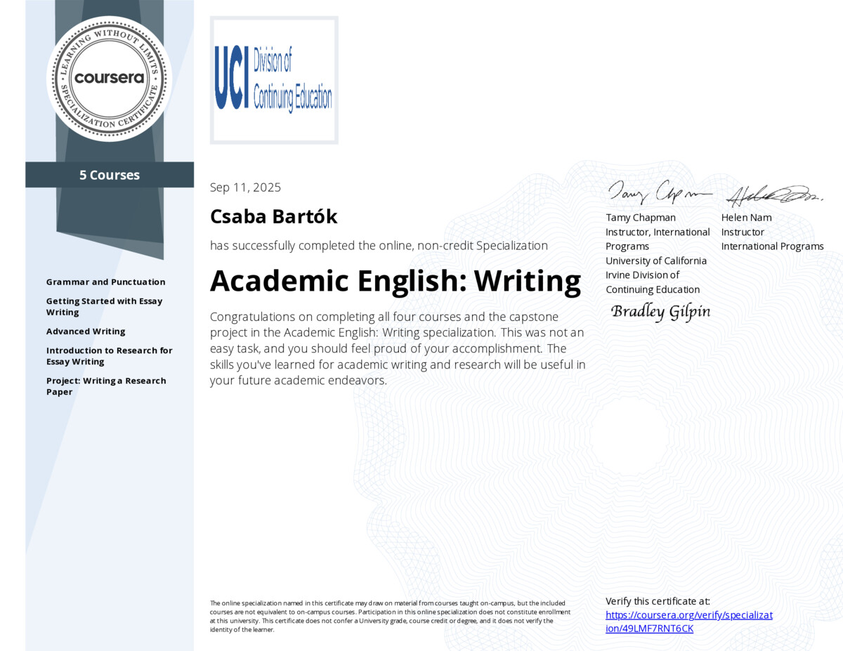 Academic English: Writing