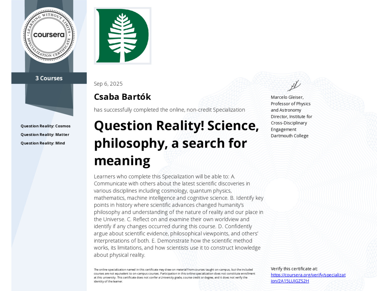 Question Reality! Science, Philosophy, a Search for Meaning