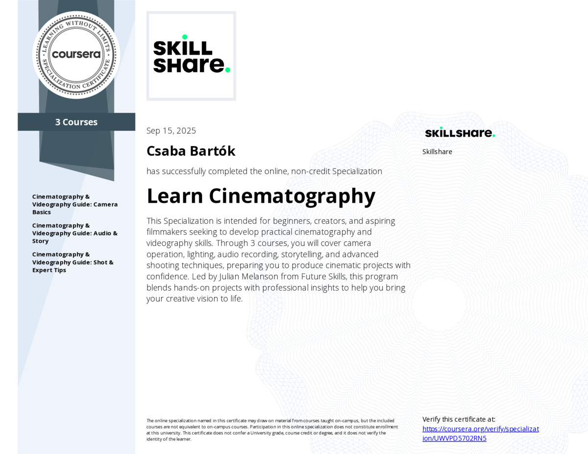 Learn Cinematography